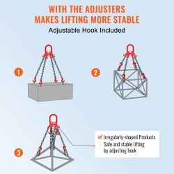 Ketjunostoliina G80-luokan teräsketju 8 mm 150 cm nelijalkainen 5 t