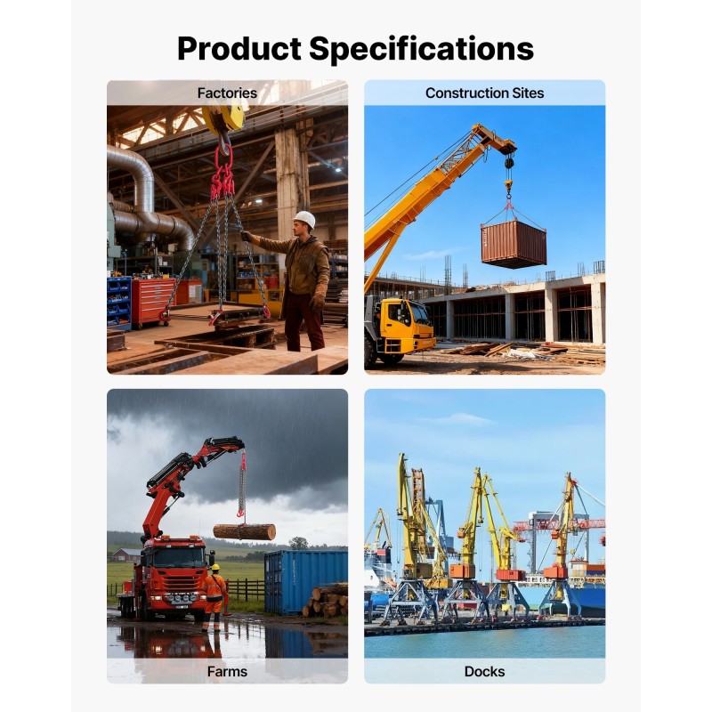 4-haarainen ketjuslingi G80-luokan seosteräs 10 mm 3 m 10,4 t turvasalvoilla