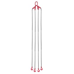 4-haarainen ketjuslingi G80-luokan seosteräs 10 mm 3 m 10,4 t turvasalvoilla