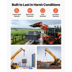 2-haarainen nostoslingi G80-seoslankateräsketju 8 mm 3 m 3,17 t koukuilla turvasalvoilla