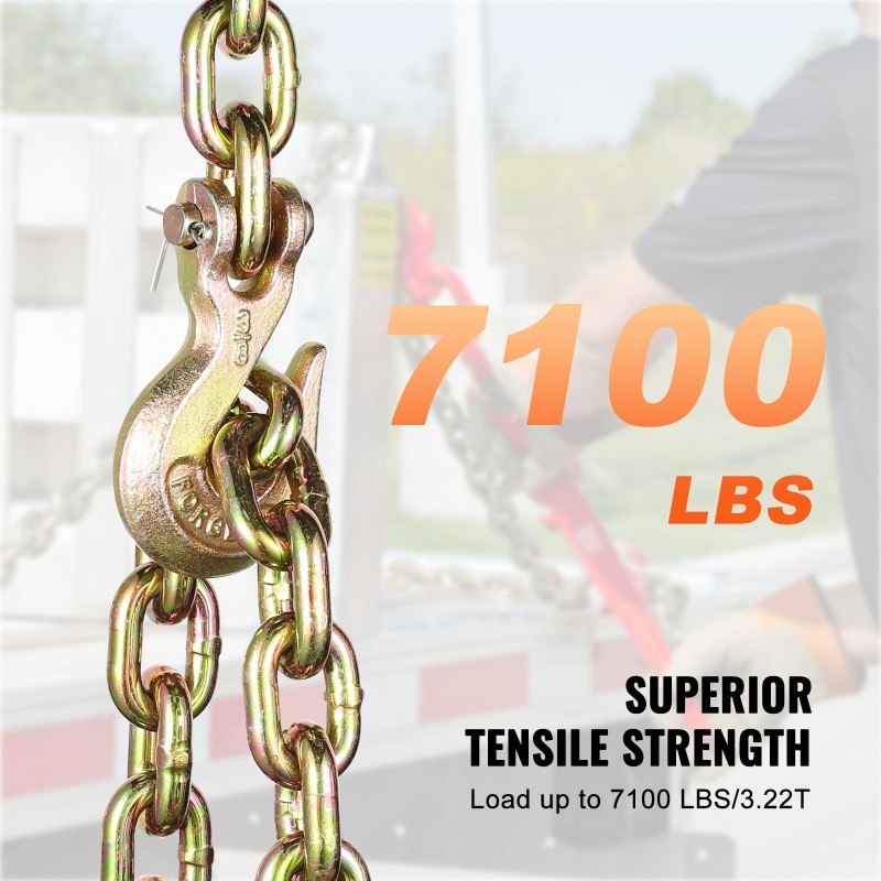 Sidontaketju G80 10 mm 316 cm 2 kpl seosteräksiset tartuntakoukut