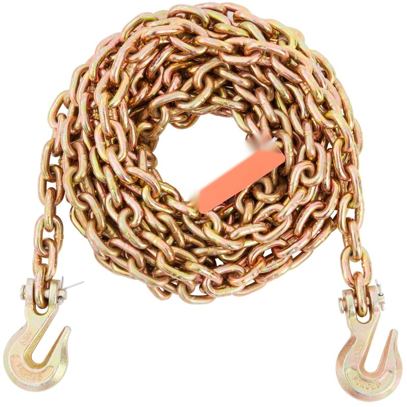 Kuljetusketju G80 mangaaniteräksinen galvanoitu 5/16 tuumaa 20 jalkaa tartuntakoukuilla 2 kpl