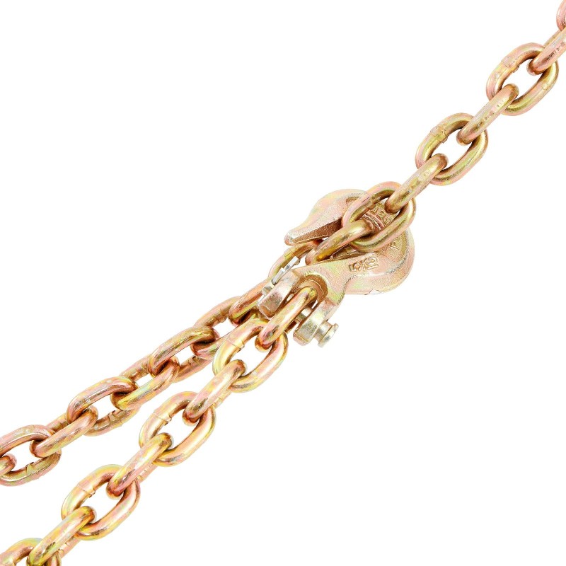 Kuljetusketju G80 mangaaniteräksinen galvanoitu 5/16 tuumaa 20 jalkaa tartuntakoukuilla 2 kpl