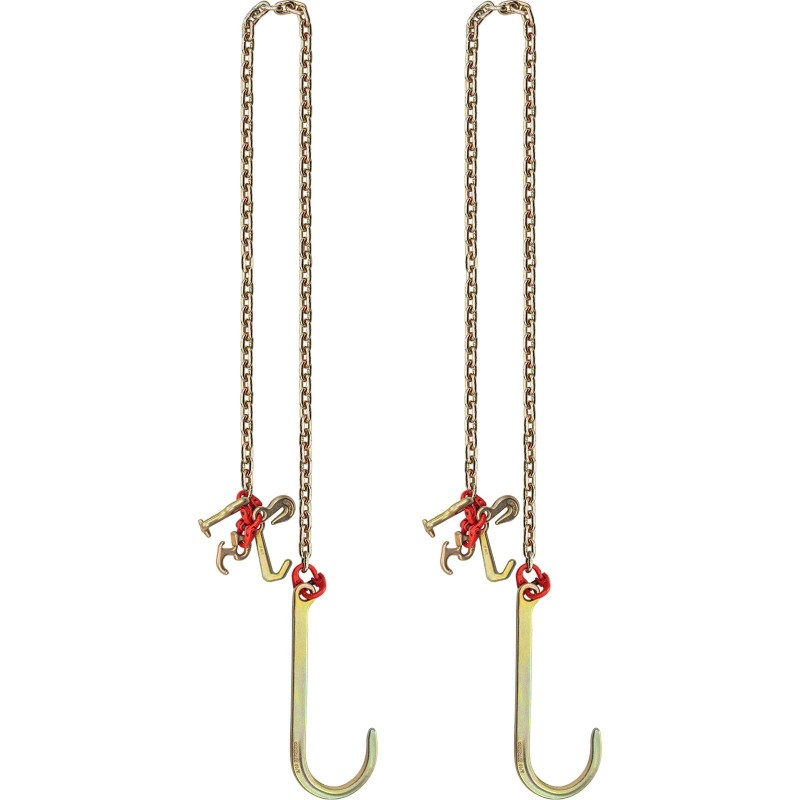 J-koukkuhinausketju G80 seosteräs 8 mm 3 m 2 kpl 4200 kg työkuorma