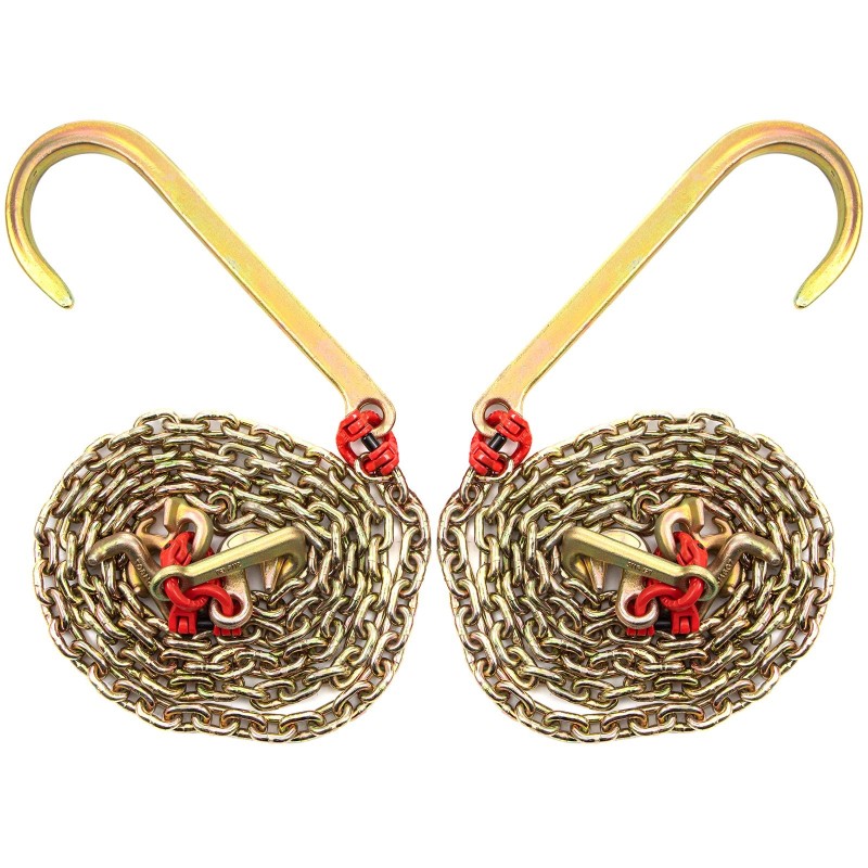 J-koukkuhinausketju G80 seosteräs 8 mm 3 m 2 kpl 4200 kg työkuorma