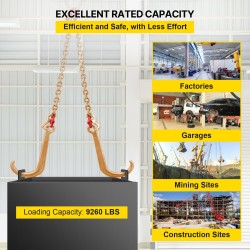 V-mallinen vetoketju G80-luokan galvanoitu teräs 8 mm 60 cm 4898 kg