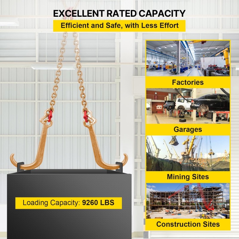 V-mallinen vetoketju G80-luokan galvanoitu teräs 8 mm 60 cm 4898 kg