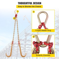 V-mallinen vetoketju G80-luokan galvanoitu teräs 8 mm 60 cm 4898 kg