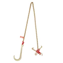 Hinausketju Mn teräksinen G80 8 mm 180 cm galvanoitu useilla koukuilla