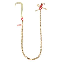 Hinausketju Mn-teräksinen G80 8 mm 180 cm galvanoitu useilla koukuilla