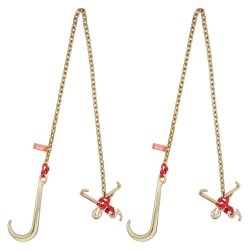 J koukkuketjusarja 2 kpl G80 manganteräs 8 mm 180 cm galvanoitu 2448 kg