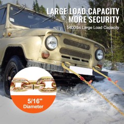 J-koukkuketjusarja 2 kpl G80 manganteräs 8 mm 180 cm galvanoitu 2448 kg