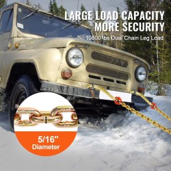 V-muotoinen hinausketju sinkitty Mn-teräs G80 8 mm 60 cm 4898 kg