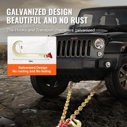 V-muotoinen hinausketju sinkitty Mn-teräs G80 8 mm 60 cm 4898 kg