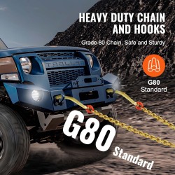 V-muotoinen hinausketju sinkitty Mn-teräs G80 8 mm 60 cm 4898 kg