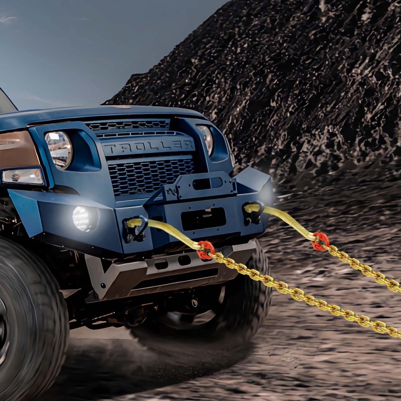 V-muotoinen hinausketju sinkitty Mn-teräs G80 8 mm 60 cm 4898 kg