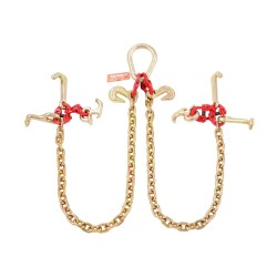 V-muotoinen vetoketju G80-luokan mangaaniteräs 8 mm 90 cm galvanoitu monikoukkuinen 4898 kg