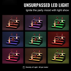 Akryylinen LED-valaistu 4-portainen 16-tuumainen pullonäyttö monivärinen RF-kaukosäädin sovellusohjaus