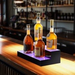 Pulloteline akryylinen kaksitasoinen kuusitoistatuumainen monivärisellä LED-valaistuksella radiotaajuusohjauksella ja