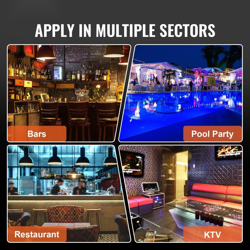 Akryylinen 2-tasoinen pulloteline 60 cm monivärinen LED RF-kaukosäädöllä ja sovellusohjauksella