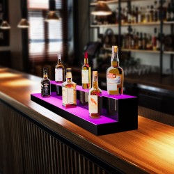 Pulloteline akryyli monivärinen LED-valaistu kaksitasoinen 1210 mm RF-kaukosäädin sovellusohjaus