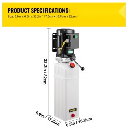 Autonostimen hydraulinen voimayksikkö 6l säiliö 220V 50Hz 2,2kW 2750PSI