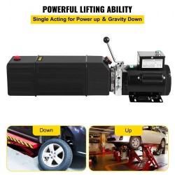 Hydraulinen yksivaiheinen yksitoiminen sähköpumppu 15 litran muovisäiliöllä autonostimiin 208–230 volttia