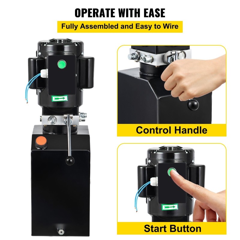 Yksitoiminen hydraulinen voimayksikkö 14 l metallisäiliö 220 V 2,2 kW ajoneuvonostimiin