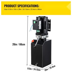 Yksitoiminen hydraulinen voimayksikkö 14 l metallisäiliö 220 V 2,2 kW ajoneuvonostimiin