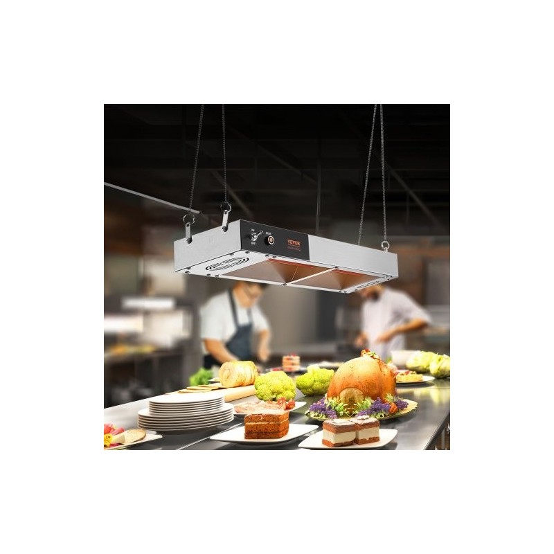 Ranskanperunoiden lämpölamppu 750 watin teho 304-ruostumaton teräs 40–50 asteen pihdeillä