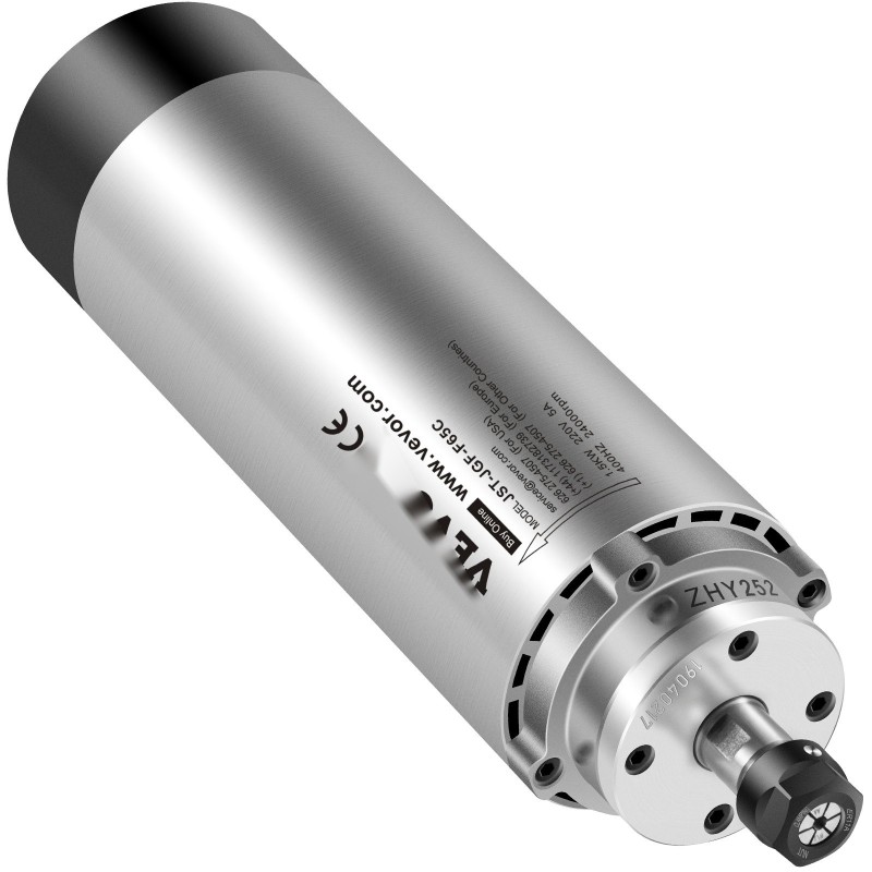 Ilmajäähdytteinen karamoottori 1,5 kW 220–250 V 8000–24000 r/min CNC-kaiverrus- ja jyrsinkoneisiin NSK-laakereilla