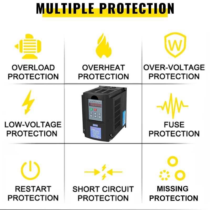 Ilmajäähdytteinen 3 kW karamoottori 304 ruostumaton runko ER20 istukka 220 V taajuusmuuttaja