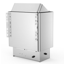 Sähkökiuas 9 kilowattia 380 415 volttia seinäasennettava ruostumaton teräs kuiva ja märkäsaunaan