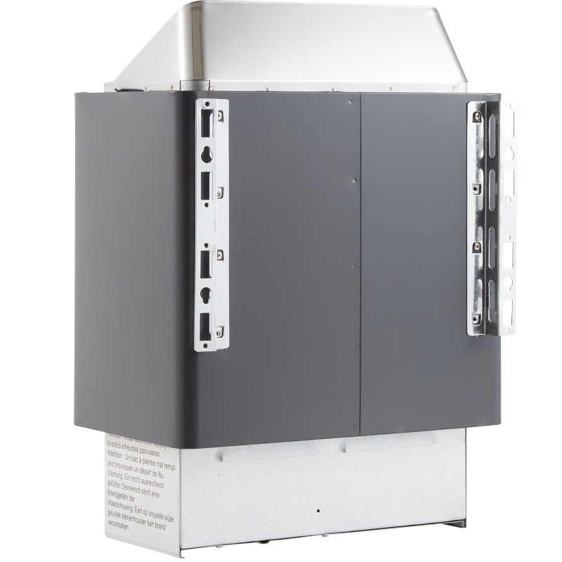 Seinäasenteinen sähköinen kuivasaunankiukas 9 kW 9–13 m³ ulkoisella ohjaimella 430 ruostumatonta terästä