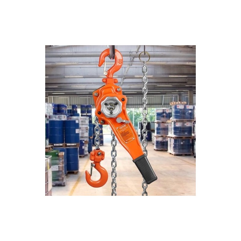 Vipuketjutalja 748 kg G80-luokan galvanoitu hiiliteräsketju 3,1 m Weston-kaksoiskynsijarru 360 asteen koukku
