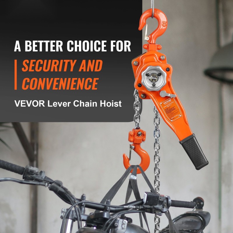 Manuaalinen viputaljaketjunostin 0,75 t 748 kg G80 galvanoitu ketju 1,5 m seosteräsrunko