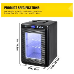 Matelijainkubaattori 25 L termostaattinen digitaalinen 5–42 °C läpinäkyvällä PVC-ovella