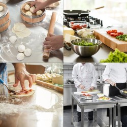 Ruostumaton teräksinen valmistelupöytä 60x76x80 cm NSF-sertifioitu korkeussäädettävä alahylly säädettävät jalat 700 paunaa