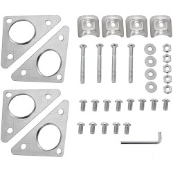 Ruostumaton teräs työpöytä 307x612x862 mm säädettävällä hyllyllä 4 pyörää joista 2 jarrullista