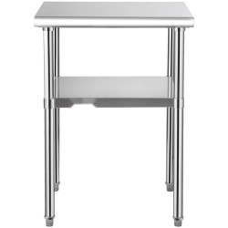 Ruostumaton teräs työtaso 61x61x91 cm 272 kg kantavuus säädettävä alataso pyörillä