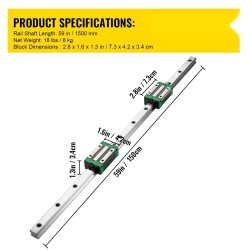 Lineaarikiskosarja HGR20 2 kpl 1500 mm GCr15 teräs RM1605 kuularuuvi BF12 BK12