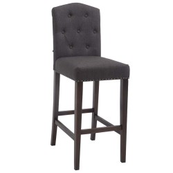 Louise kankainen baarijakkara kumipuusta korkealla selkänojalla