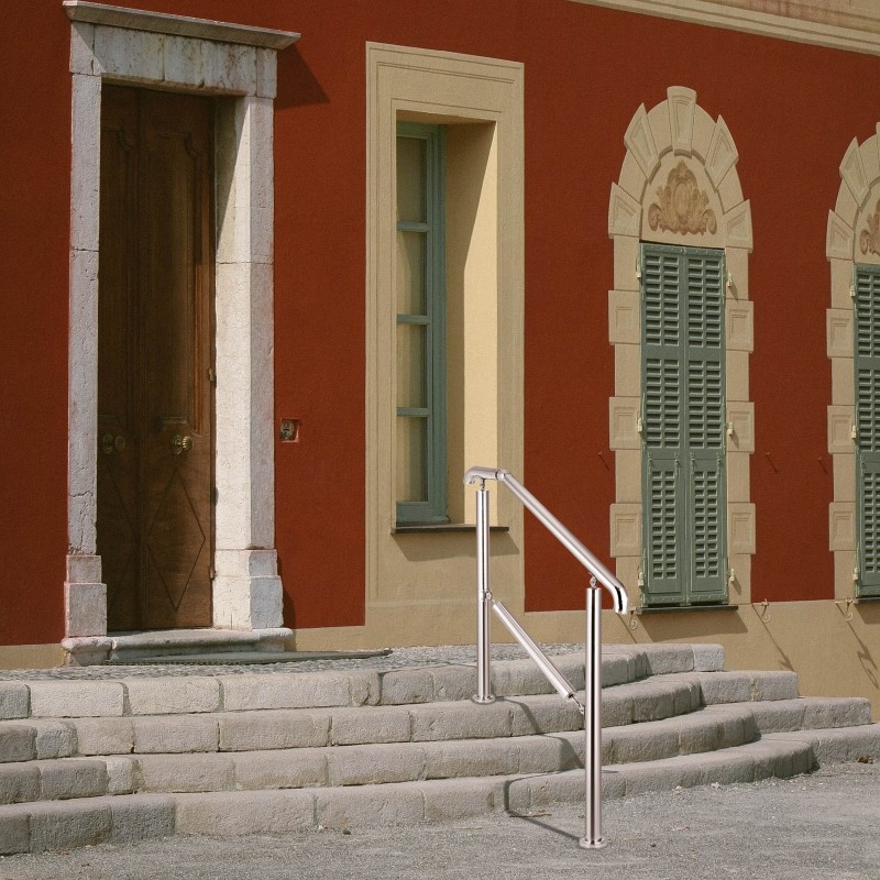 Portaankaide 304-ruostumattomasta teräksestä 4–5 portaalle säädettävä kulma 0–45° sisä- ja ulkokäyttöön