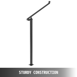 Portaankaide takorautainen 40 mm putki 2–3 askelmalle pulverimaalattu musta