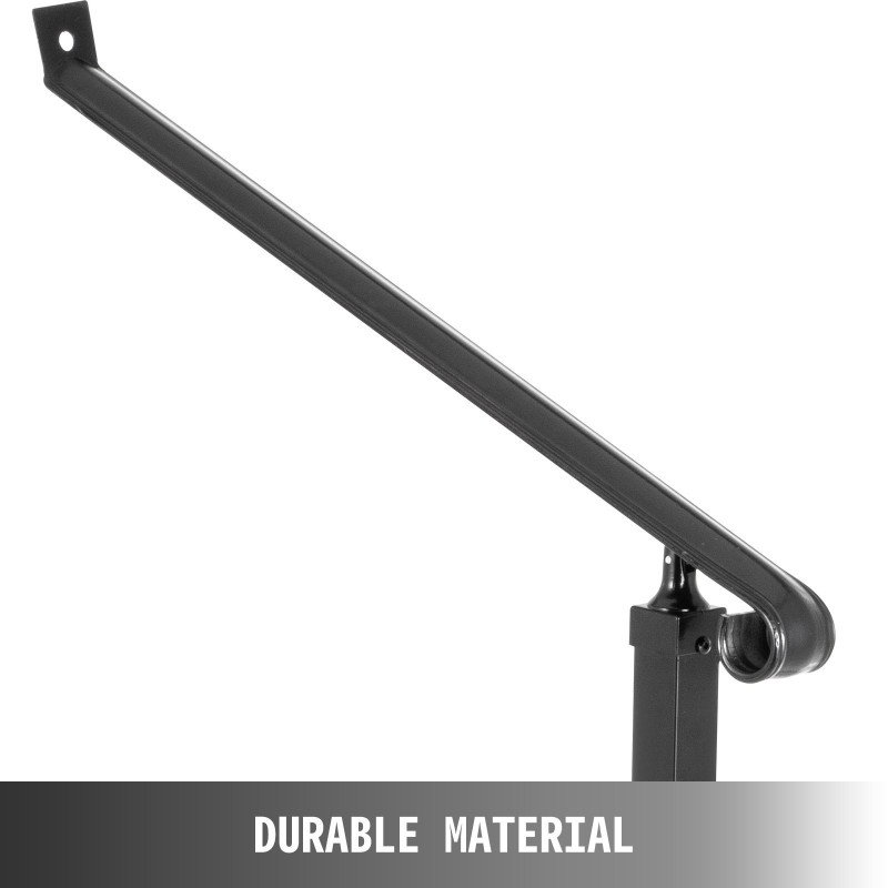 Portaankaide takorautainen 40 mm putki 2–3 askelmalle pulverimaalattu musta