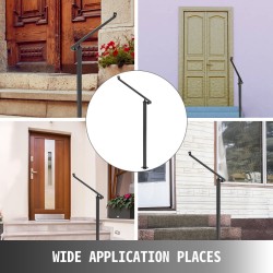 Portaankaide takorautainen 40 mm putki 2–3 askelmalle pulverimaalattu musta