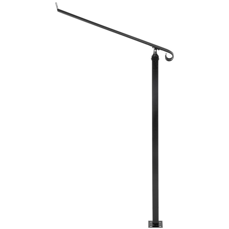 Portaankaide takorautainen 40 mm putki 2–3 askelmalle pulverimaalattu musta