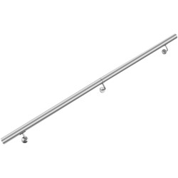 Seinään asennettava porraskaide 304 ruostumatonta terästä kuusi jalan kolme kiinnikettä