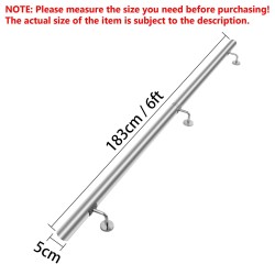Seinään asennettava porraskaide 304-ruostumatonta terästä kuusi jalan kolme kiinnikettä