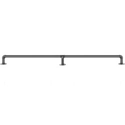 Portaiden käsijohde hiiliteräs 1,52 m säänkestävä musta 200 kg